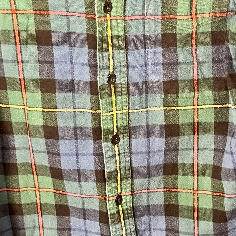 L.L. Bean Women’s Plaid Flannel Shirt - Blue, Green, and Black Size S - Picture 4 of 7